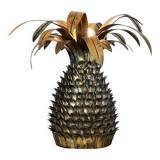 Pineapple-shaped lamp. in the "jansen of the 70s" style in metal.