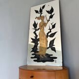 Miroir en verre églomisé