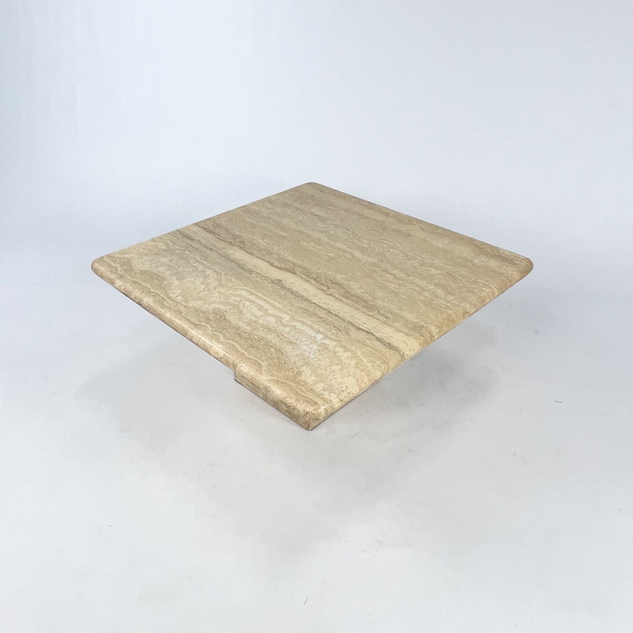 Vintage Italian Travertine Coffee Table, 1970s