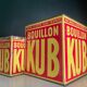 Duo of boxes Bouillon Kub metal 1950