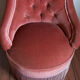 Fauteuil crapaud velours rose