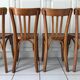 4 chaises bistrot années 50 type Baumann