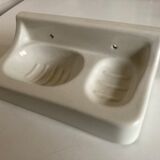 Bathroom door art deco ceramic soap holder