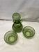 Ensemble pichet ramequin verre vert