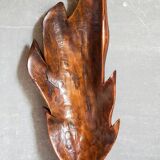 Antique XXL carved solid wood leaf cutter