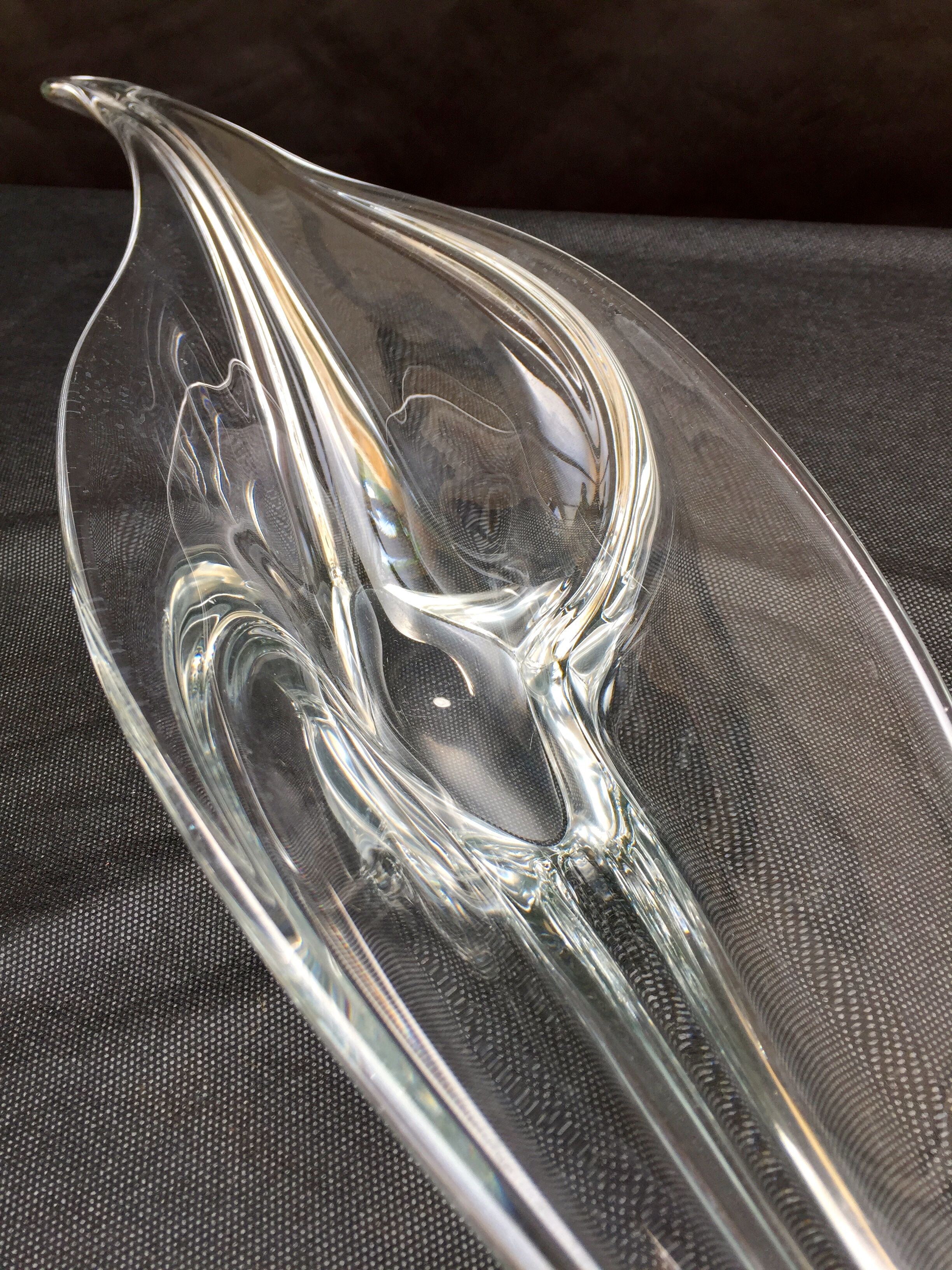 Long crystal fruit cup 1950 for thread or center table