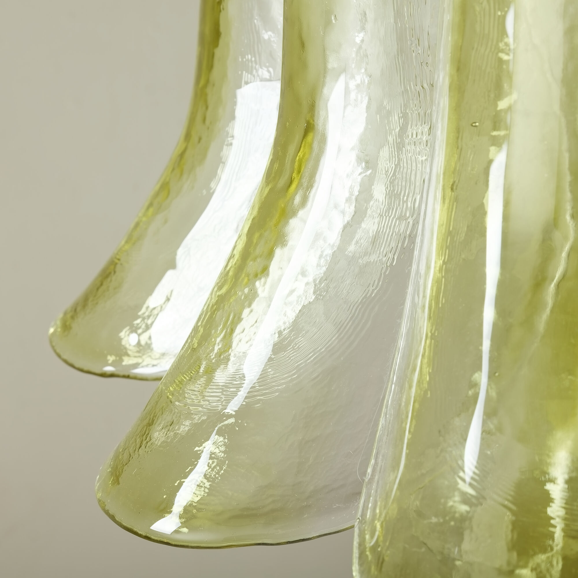 Chandelier en laiton et en verre de Murano La Murrina, années 1970