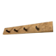 Brutalist wall coat rack in pine, 4 hooks