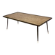 Rectangular Golden Brass and Black Varnished Metal Coffee Table by G.Urs