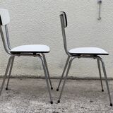 Formica chairs white compass feet