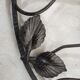 Coat rack in wrought iron art deco patère with decoration of black rose coat rack coat rack