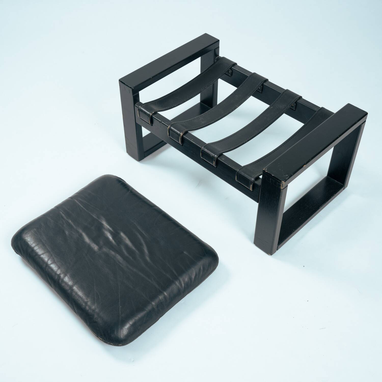 Chaises longues brutalistes avec repos-pieds de Sonja Wasseur, années 1970