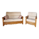 Salon canape 2 places style chalet et son fauteuil, collection jacques lele
