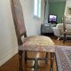 Solid oak dining table and 6 matching chairs.