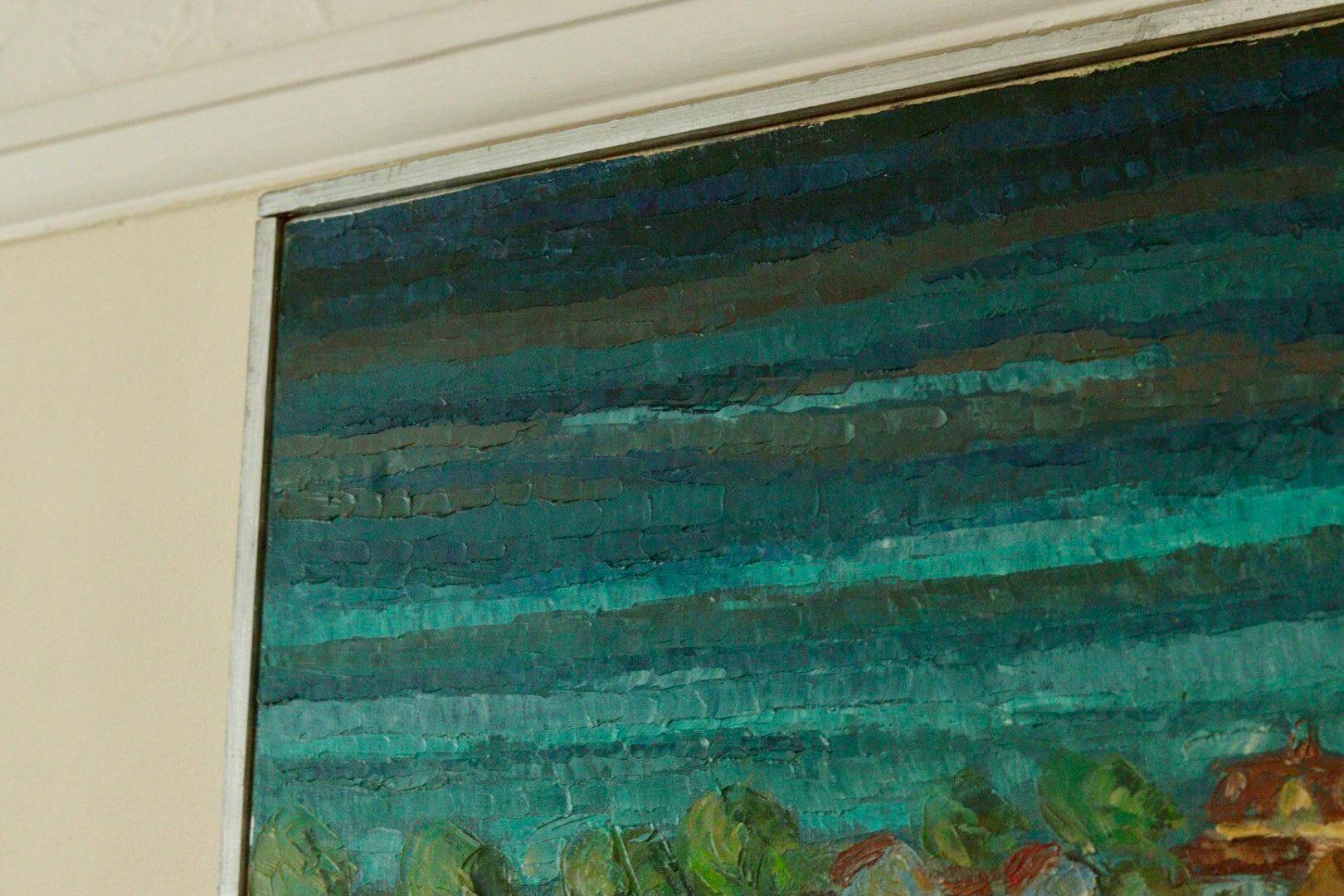 Oil on canvas "View" by Alvar Andersson