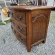 Curved Louis XV style chest of drawers in solid walnut