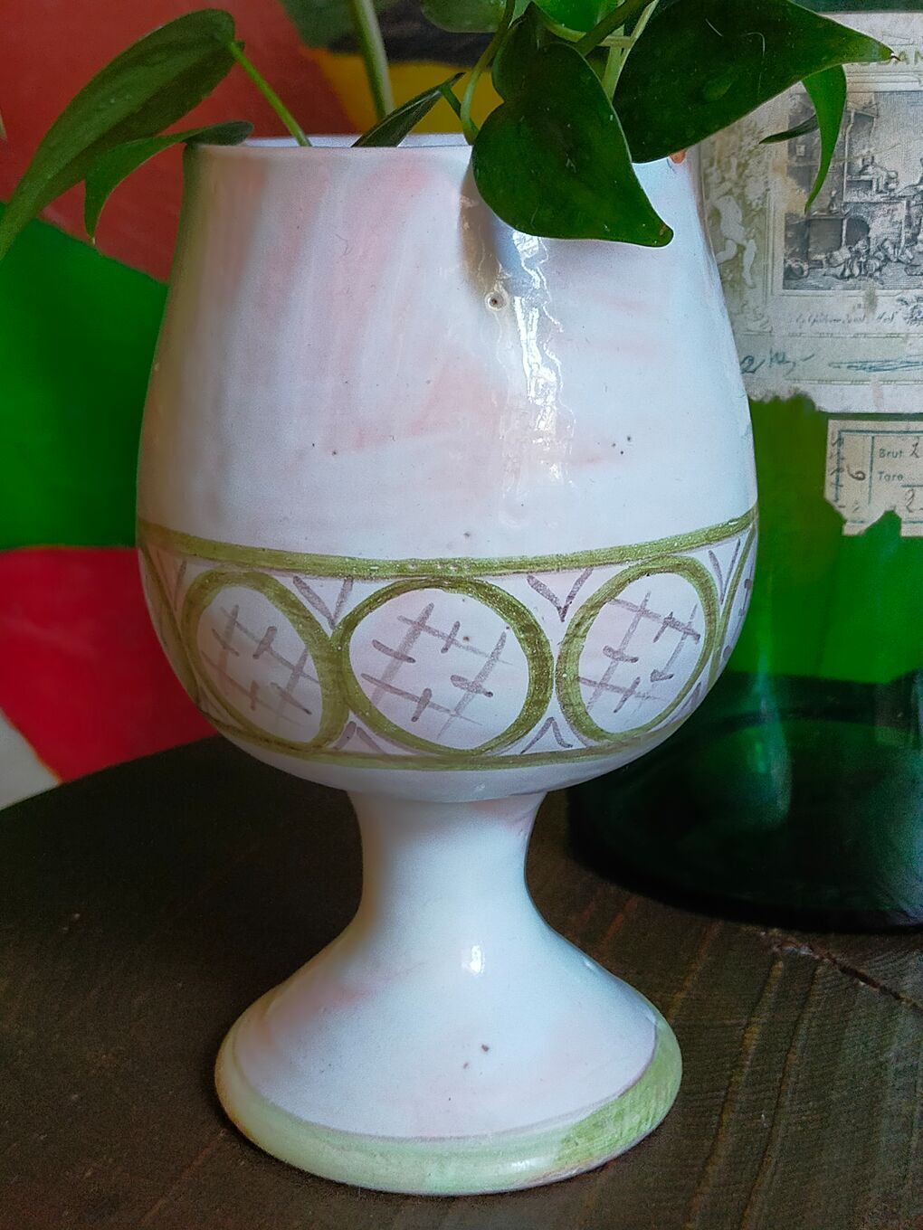 Ceramic vase of Cécile Midas vintage 50s