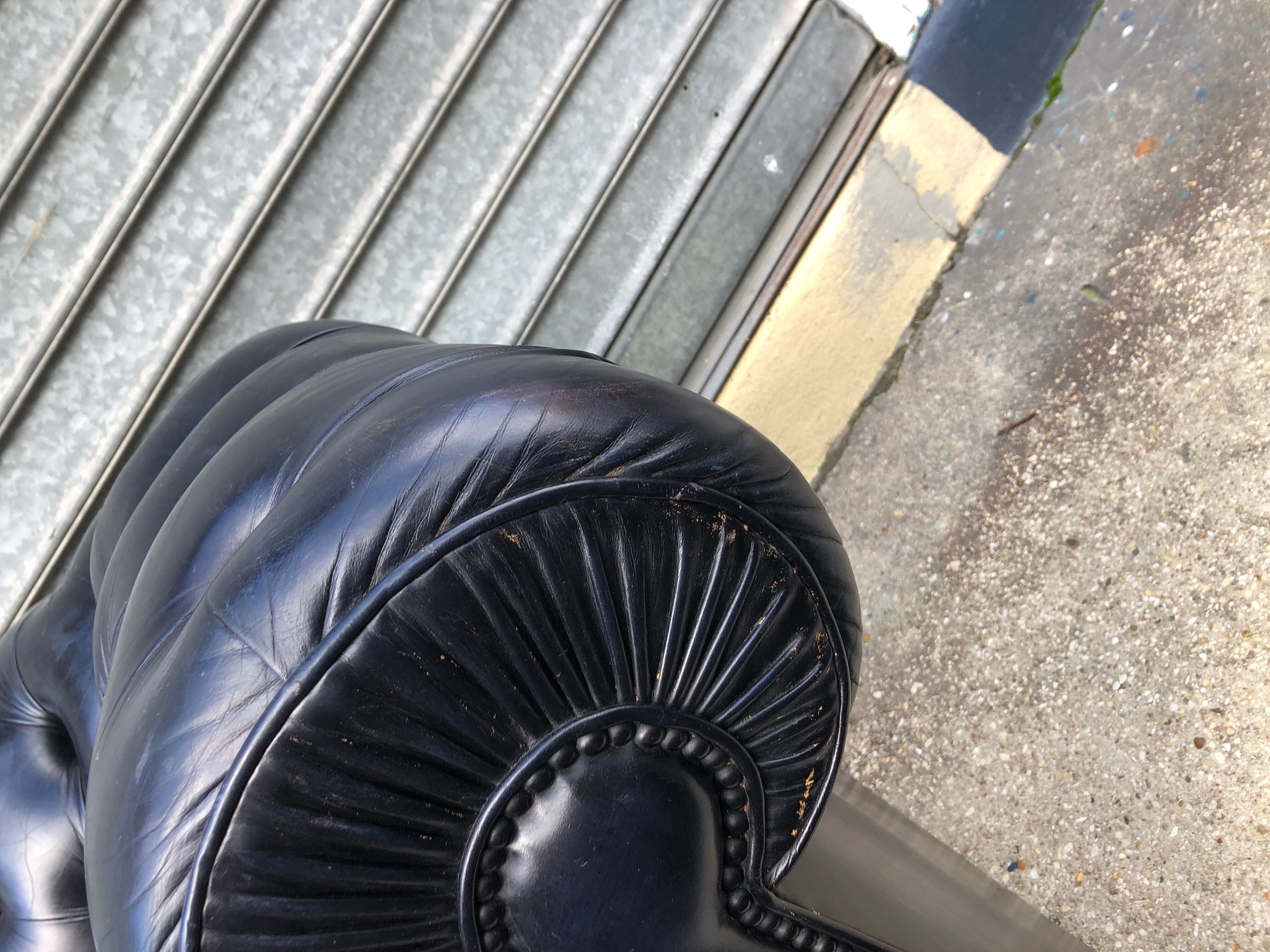 Chesterfield black sofa