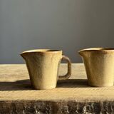 Set of 3 small jugs or milk pots in stoneware H8 D8.5