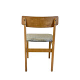 Vintage Scandinavian wood and grey chairs