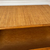 Vintage woven rattan chest of drawers