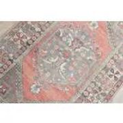 1970s Turkish Oushak Handmade Wool Cotton Brown Runner Rug 108x193