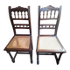 Couple rattan chairs oak from the early 1900s.