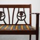 Belgium art deco bench in oak wood 1920s