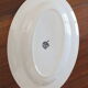 Vintage oval dish 50s - flowers tampon gao
