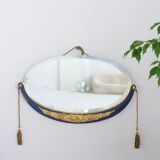 Art deco carved wooden mirror