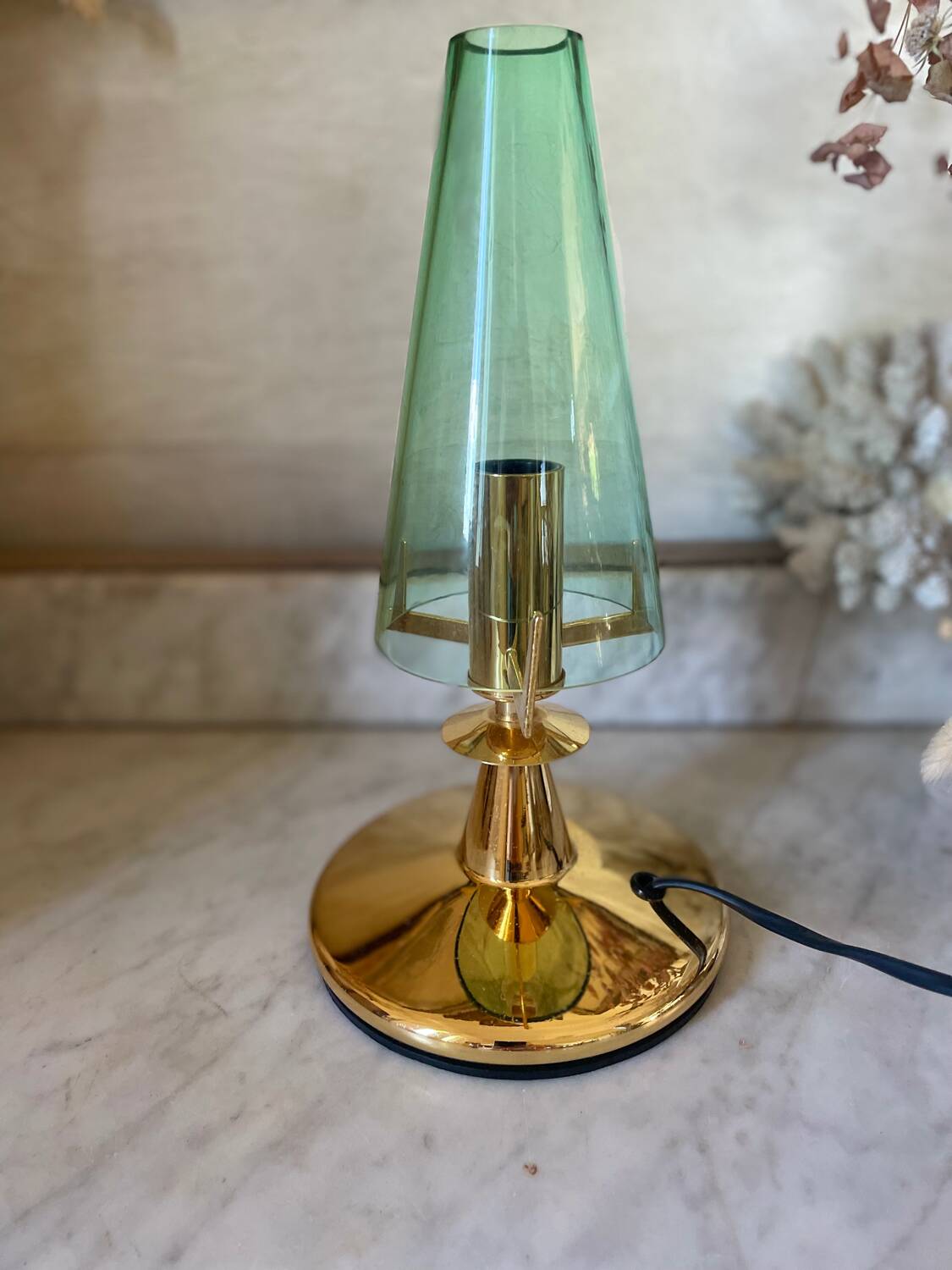 Pair of vintage Italian F.Fabbian bedside lamps