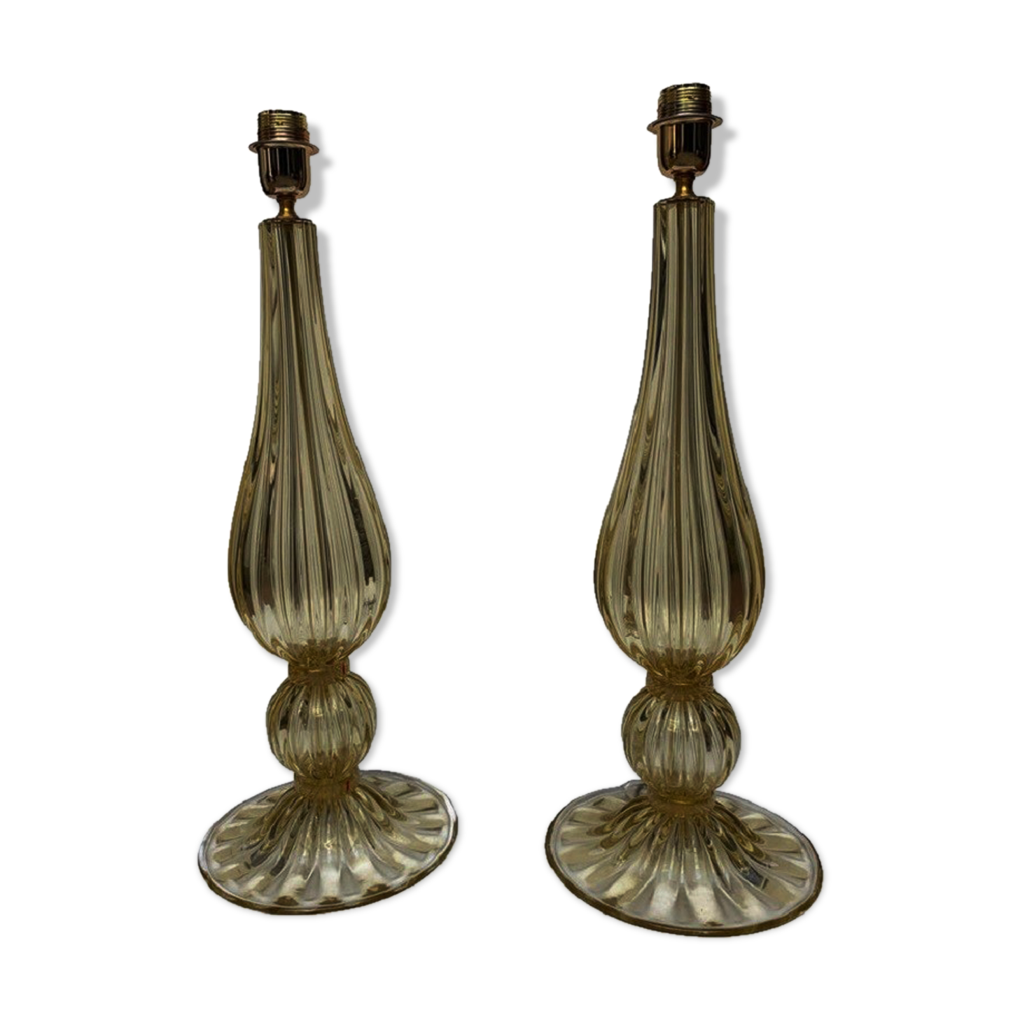 Pair of Murano glass lamps 1990