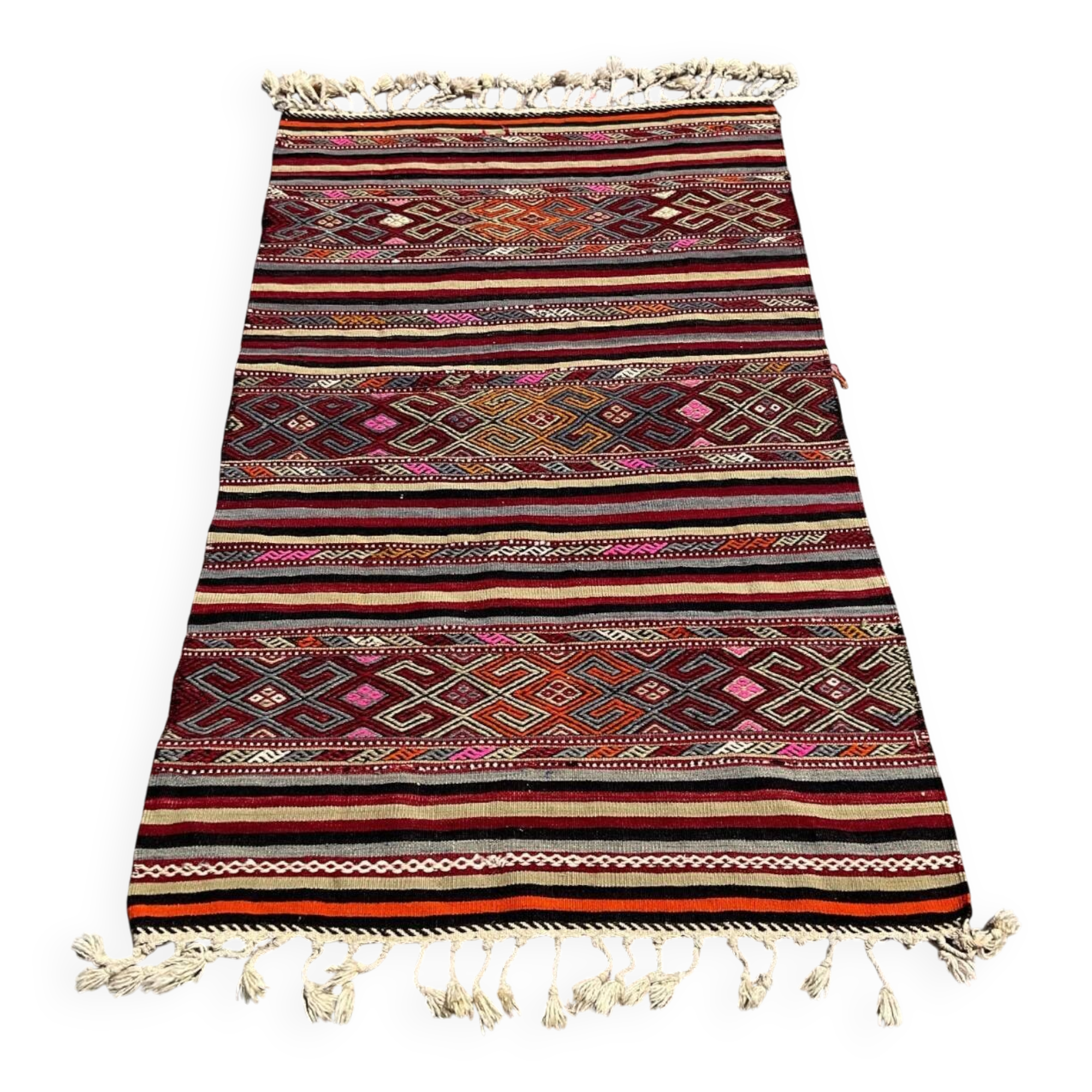 4 x 6 ft handmade runner kilim rug vintage kilim rug Turkish rug bedroom rugs