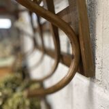 curved wooden coat rack/shelf