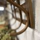 curved wooden coat rack/shelf
