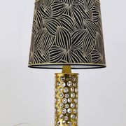 Rupert table lamp by Nikoll mid-century in brass tube and bubble glass, Austria, 1950s.