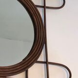Rattan mirror. circa 1950
