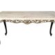 Louis XV style coffee table in marble and copper
