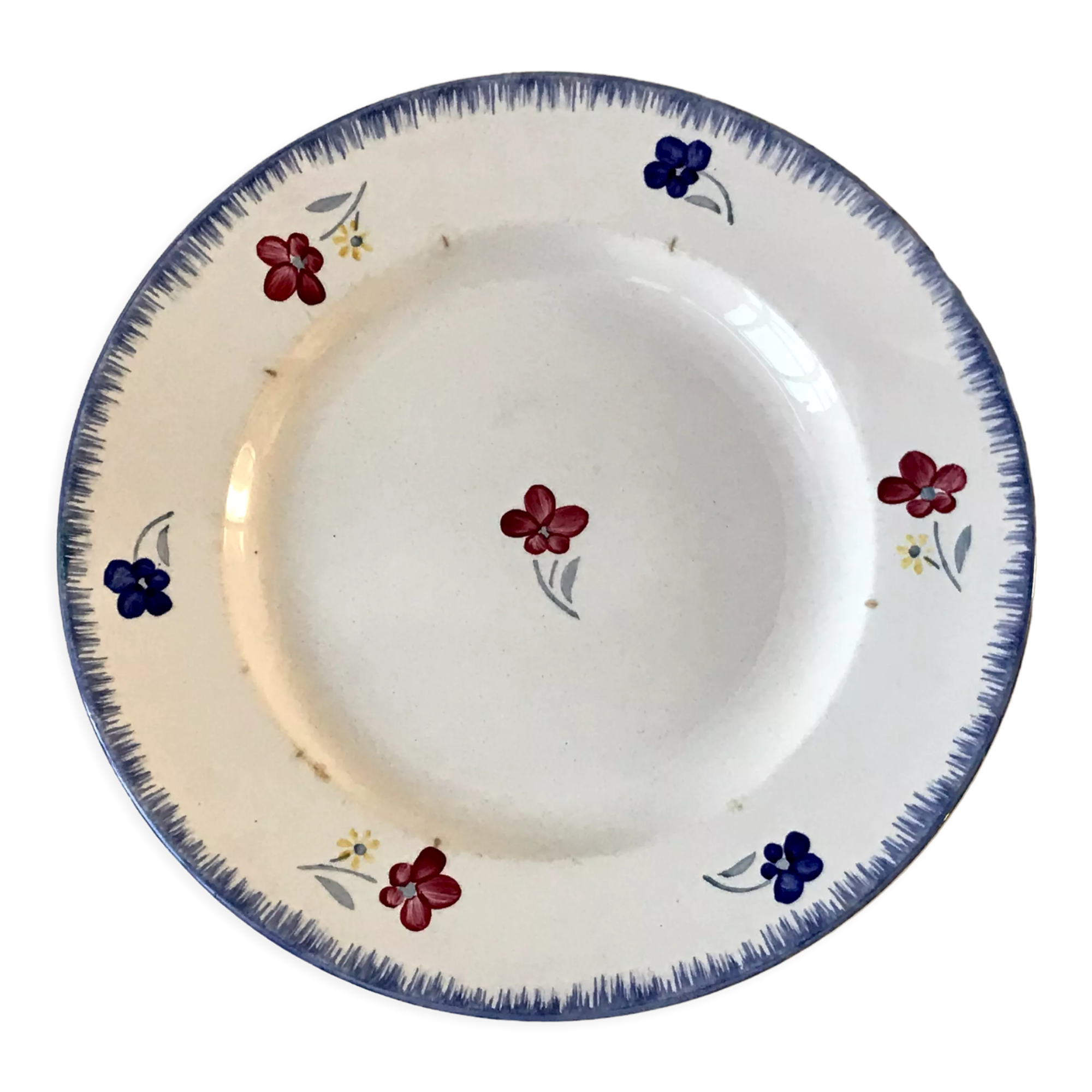 Round dish digoin sarreguemines model "mary lou" 40s