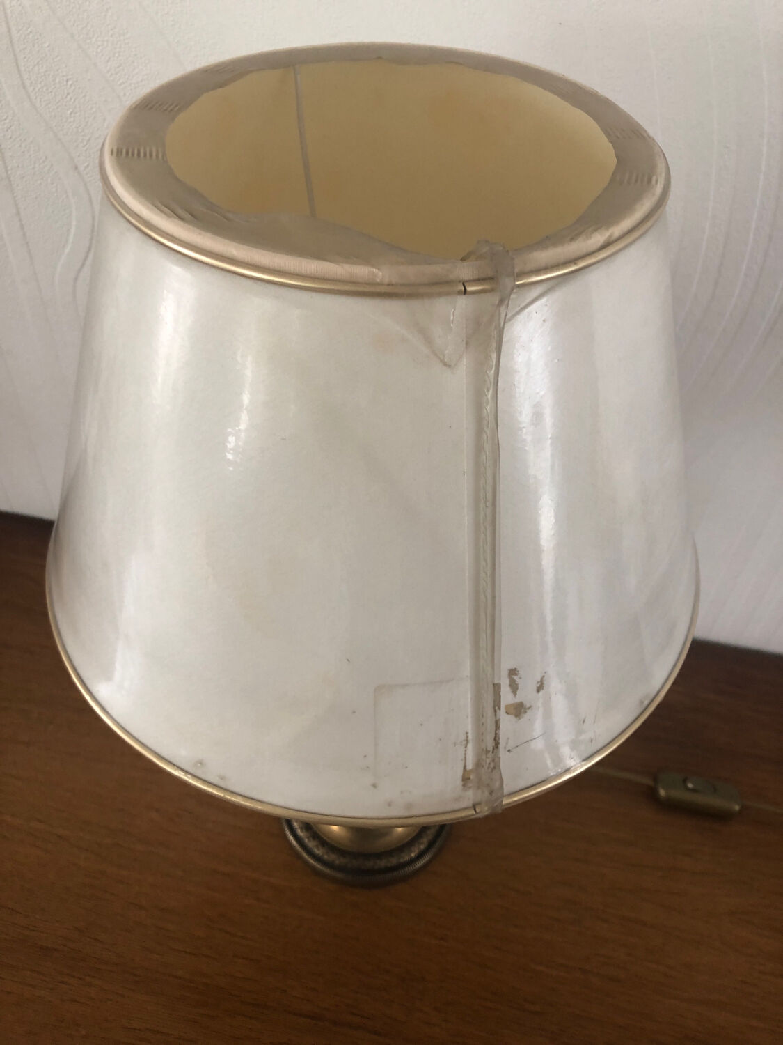 Lampe vintage pied en laiton