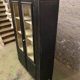 Black patinated vintage library