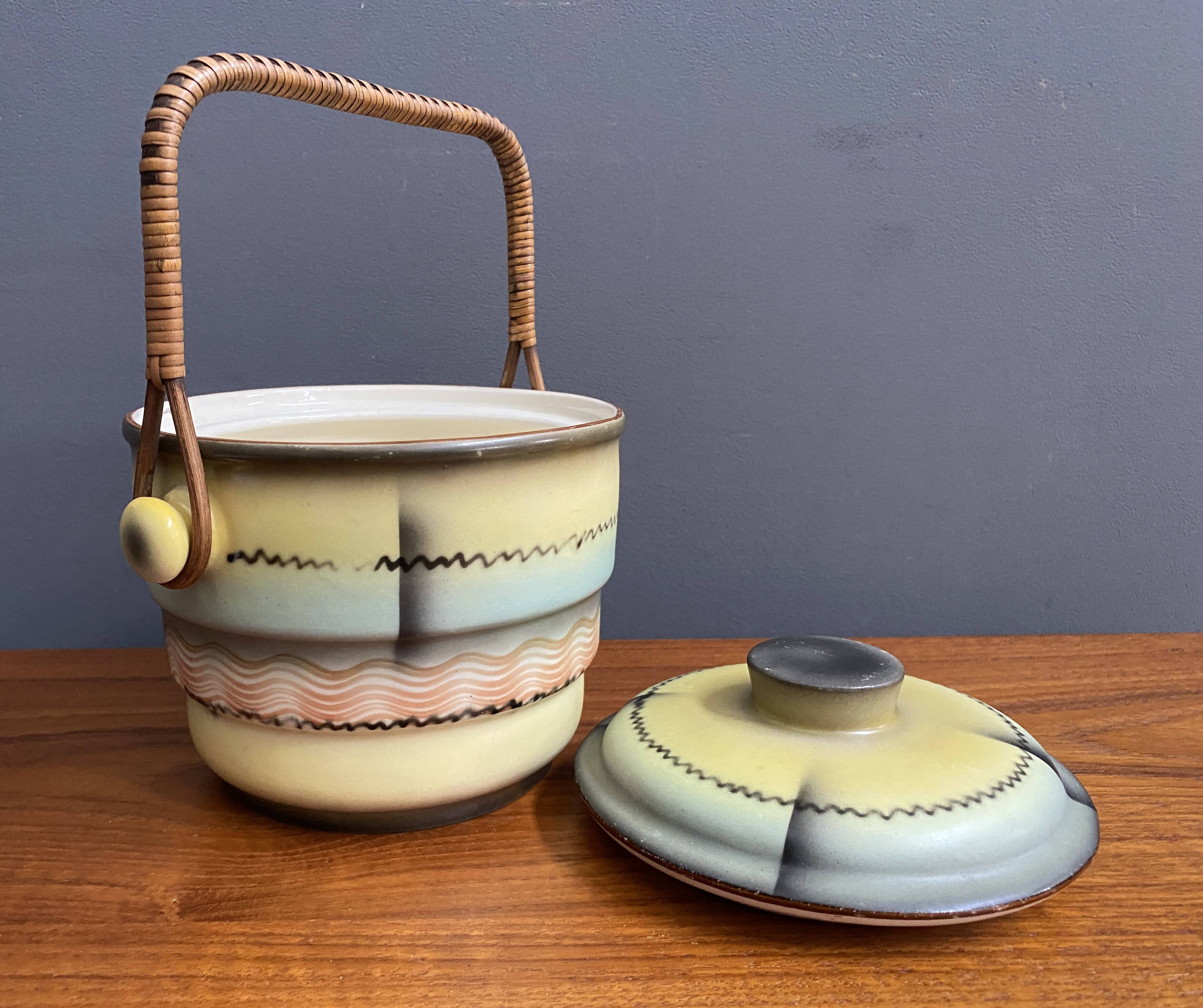 Art deco ceramic candy or cookie jar