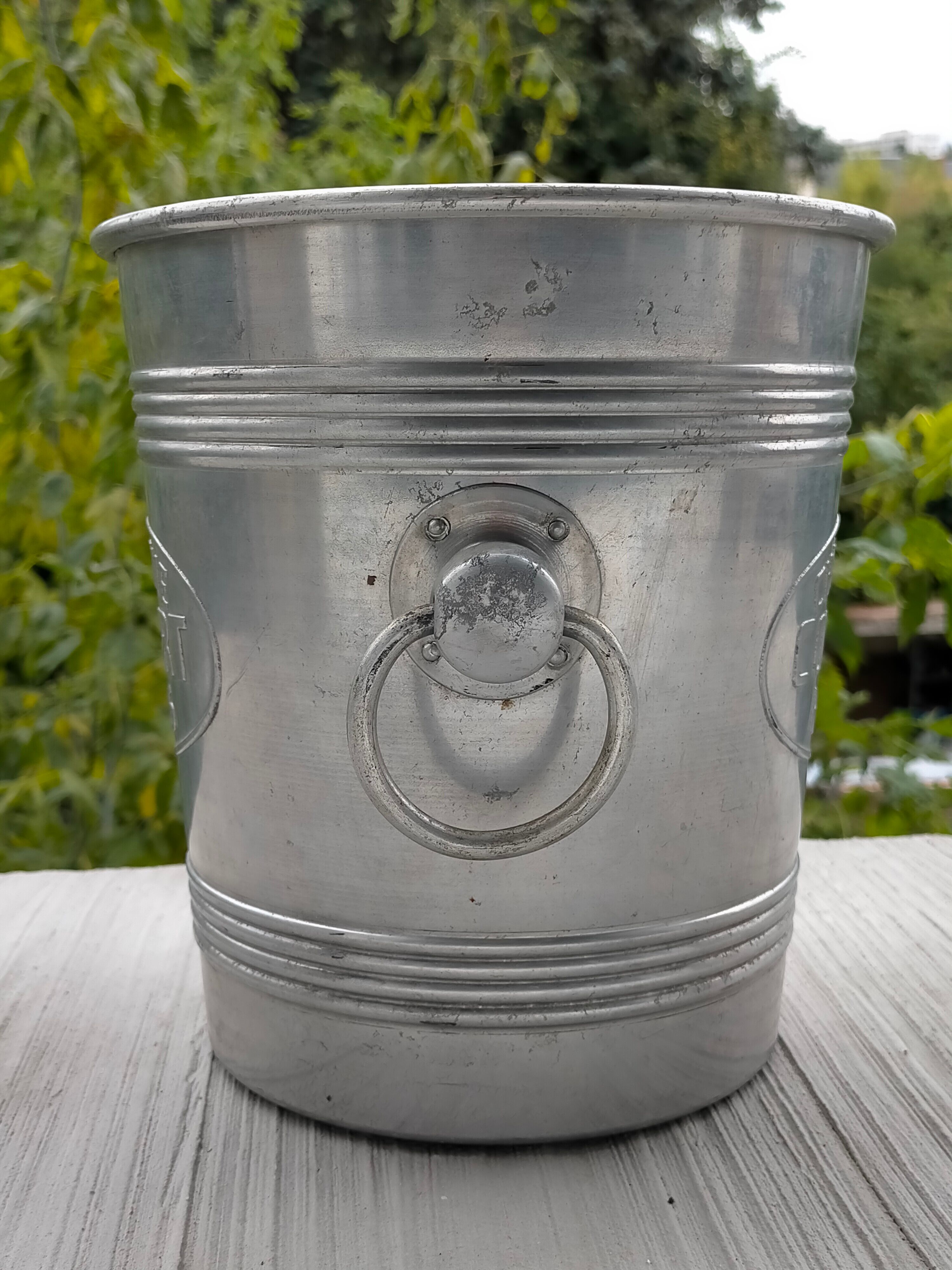 Aluminum champagne bucket 30 years COVERED RHEIMS