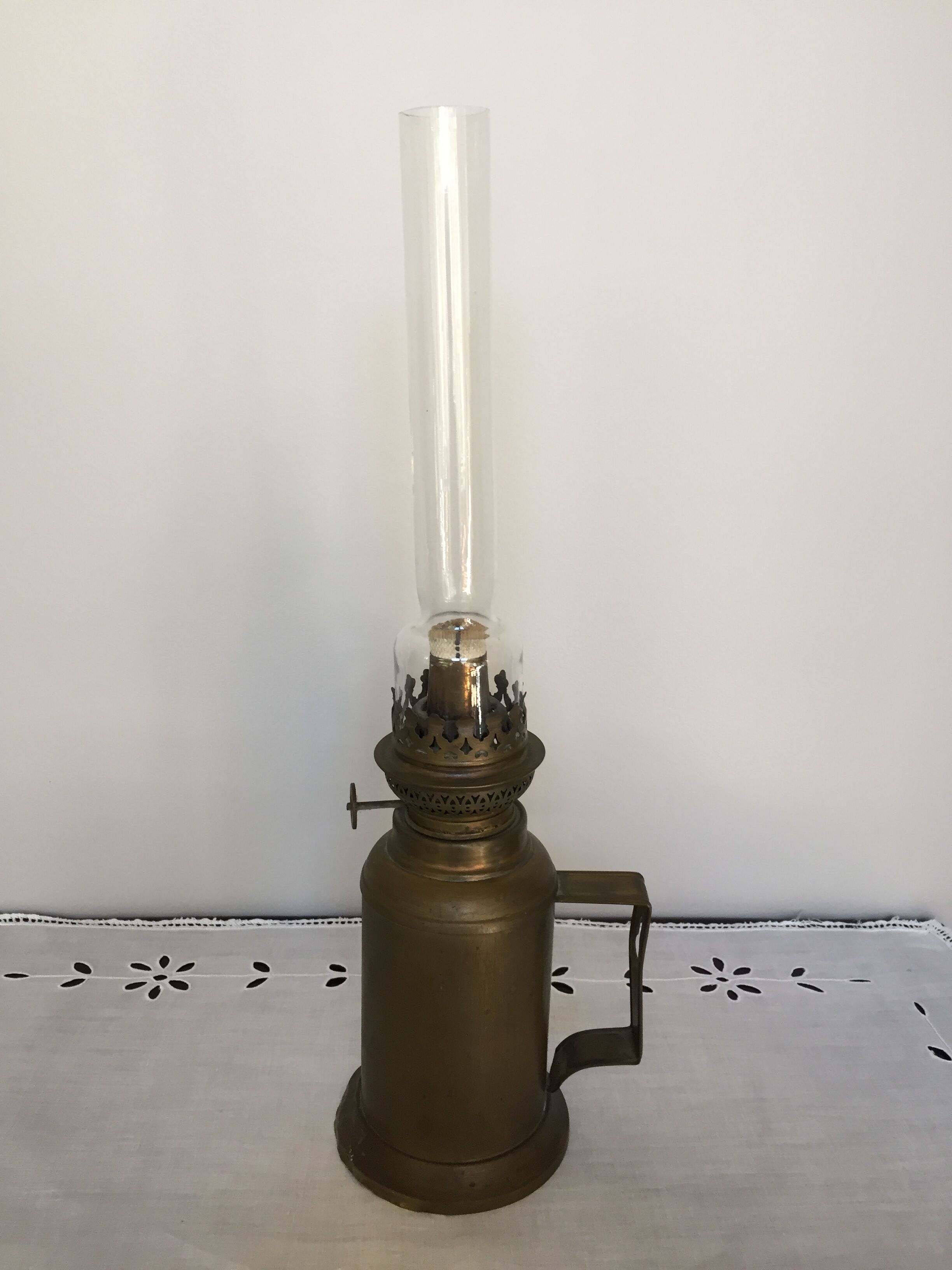 Brass old oil lamp