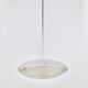 Lustre Kalmar Discus en Verre Texturé et Nickel Midcentury, Autriche, Années 1950