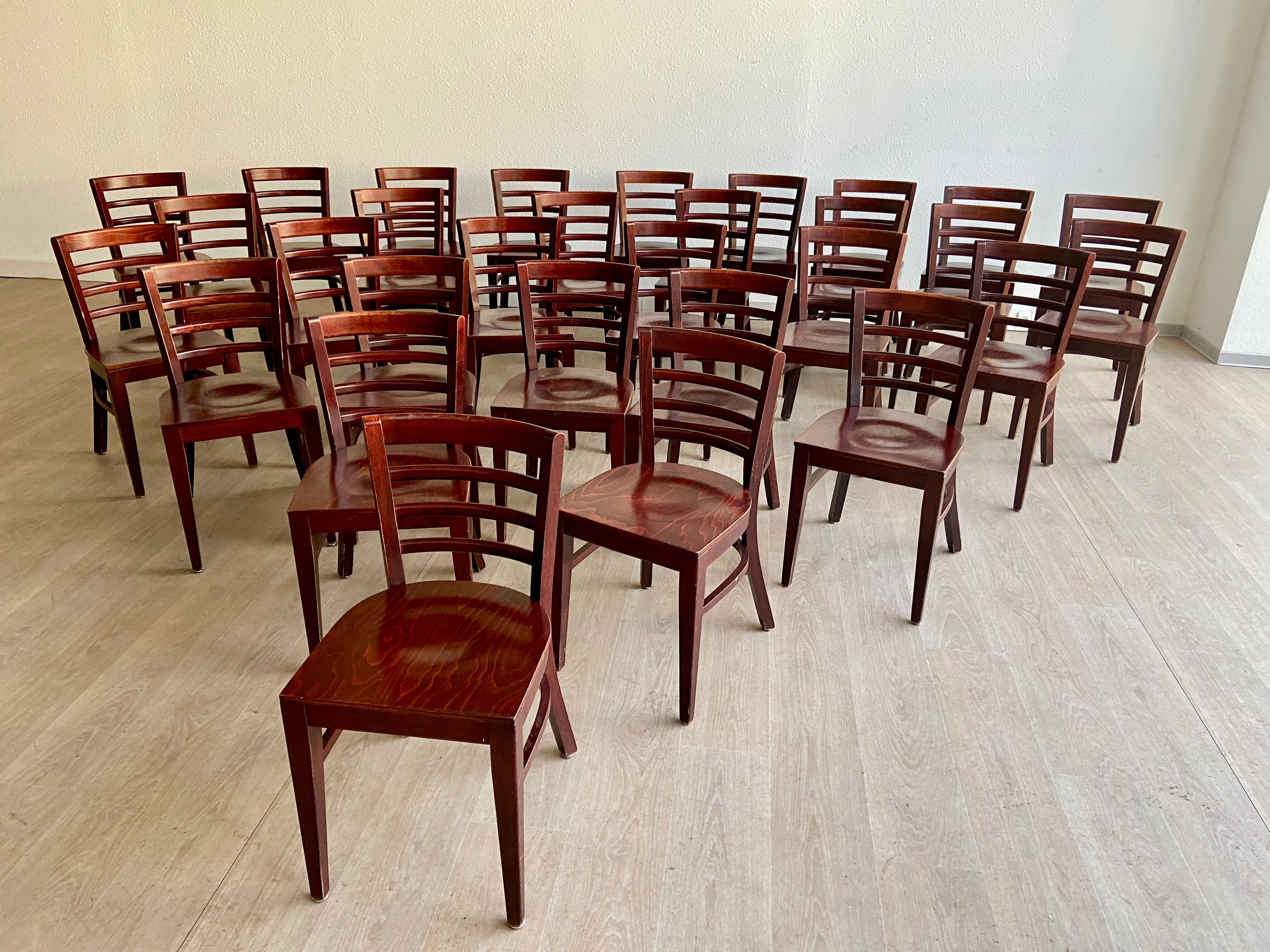 Set of 12 café chairs bistrot restaurant vintage