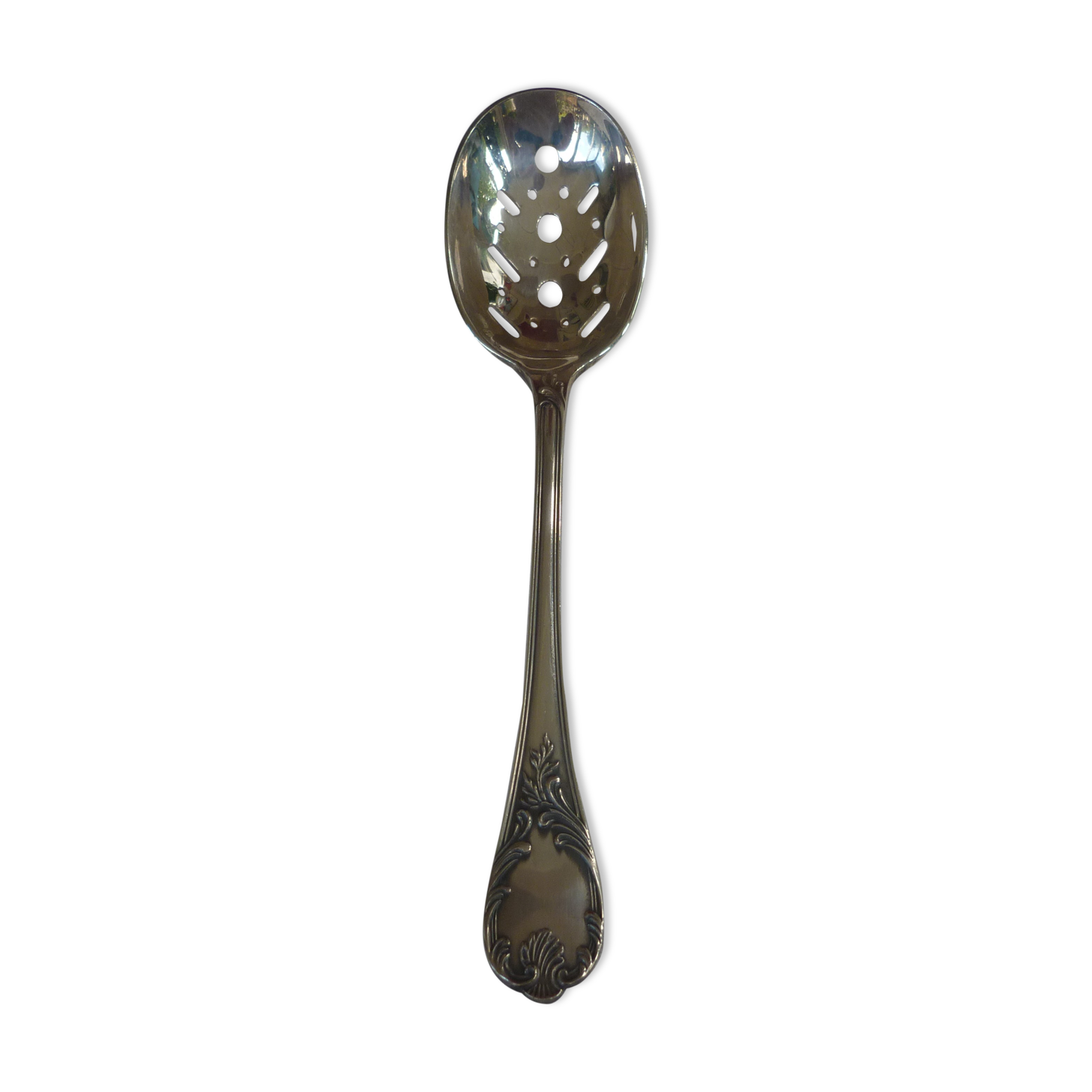 Spoonful with silver metal cubes Christofle
