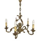 Lustre en bronze style classique 5 branches
