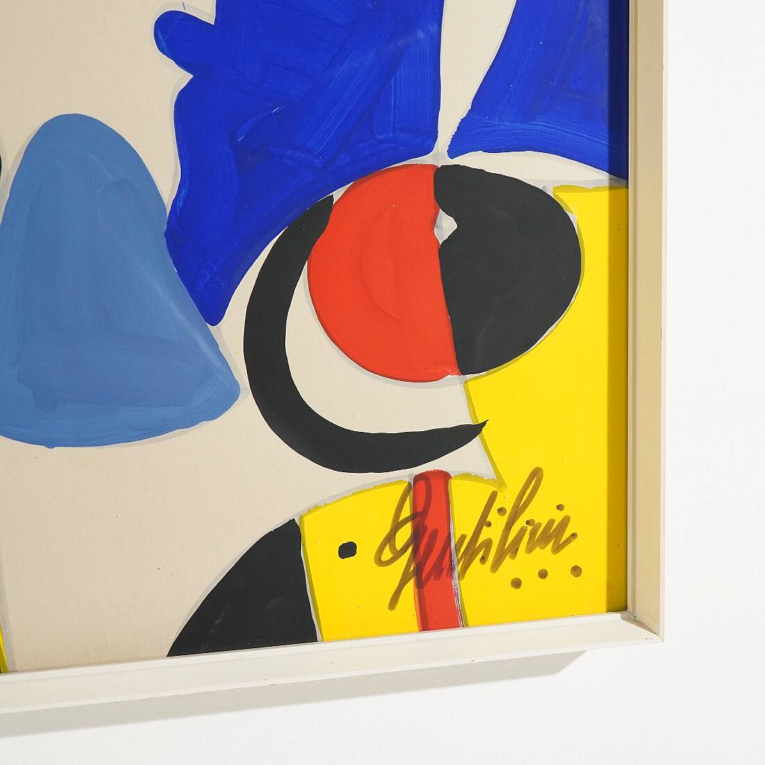 Aldo Gentilini, tempera on cardboard, 1970s