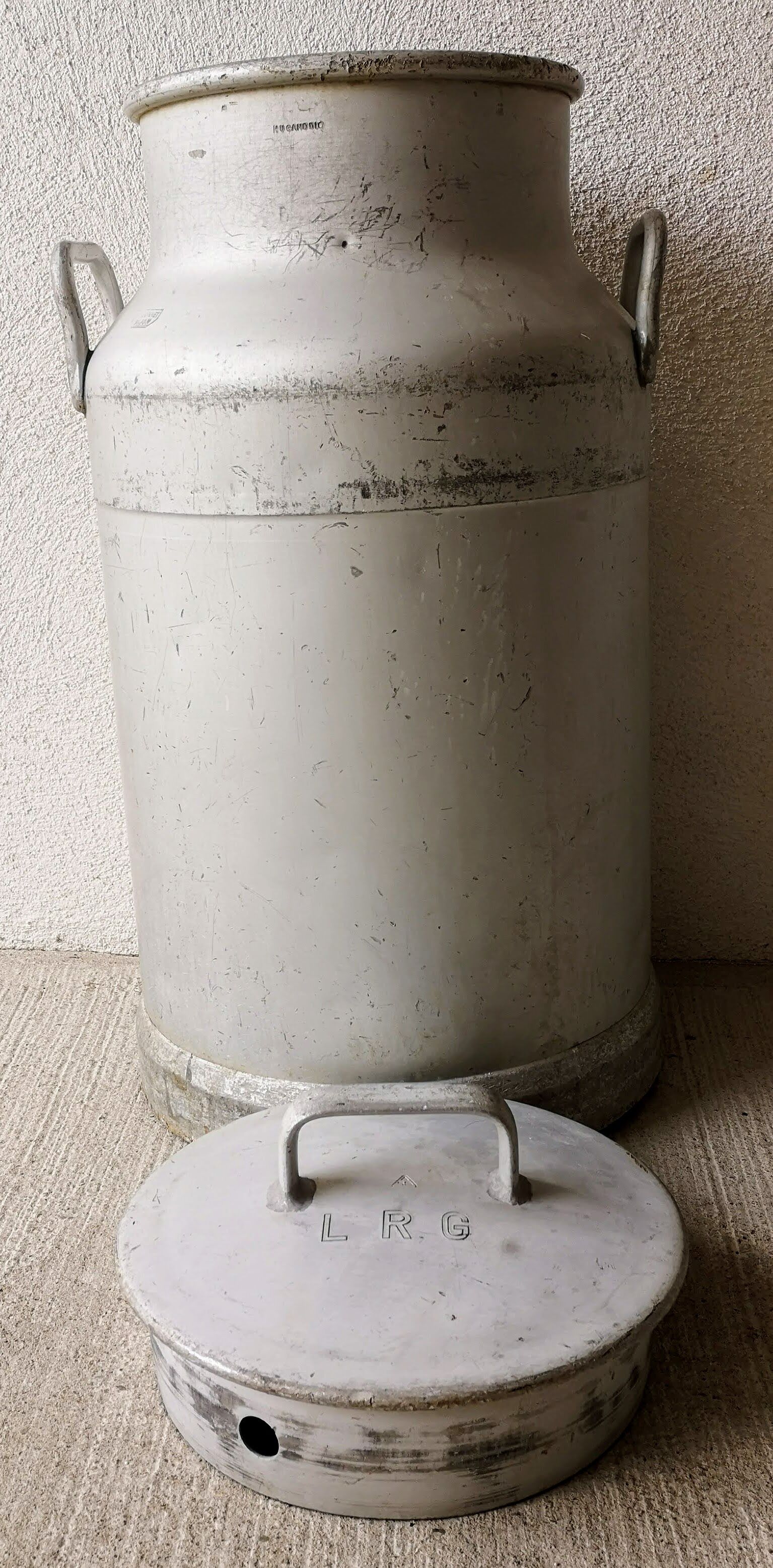 Authentic milk can signed LRG